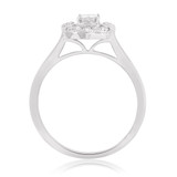 Photo of Yasmine 3/8 Carat T.W. Diamond Princess Solitaire Bridal Set 10K White Gold [BT217WE-P023]