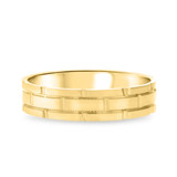Photo of Warlow Traditional Mens Wedding Band 14K Yellow Gold. [BT313YM]