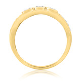 Photo of Khadija 1 7/8 ct tw. Blue Diamond Round Solitaire Trio Set 10K Yellow Solid Gold [BT213YM]