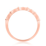 Photo of Xiamara 5/8 Carat T.W. Blue Diamond (Treated) Round Solitaire Bridal Set 14K Rose Gold [BT219RL]