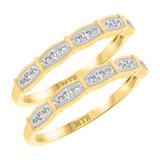 Photo of Xiamara 1/5 ct tw. Diamond Same Sex Ladies Band Set 10K Yellow Solid Gold [WL219Y]
