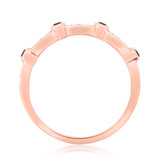 Photo of Fatima 3/8 ct tw. Black Diamond (Treated) Same Sex Ladies Band Set 10K Rose Gold [BT220RL]
