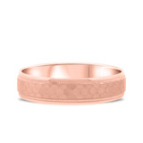 Photo of Clinton Traditional Mens Wedding Band 10K Rose Gold. [BT329RM]