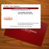 Clinton Traditional Mens Wedding Band 14K Rose Gold.