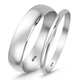Photo of Hudson Comfort Fit-2mm Wedding Band Set 14K White Gold [WB347W]