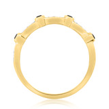 Photo of Fatima 3/8 ct tw. Black Diamond (Treated) Same Sex Ladies Band Set 14K Yellow Gold [BT220YL]