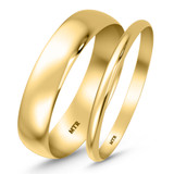 Photo of Hudson Comfort Fit-2mm Wedding Band Set 14K Yellow Gold [WB347Y]