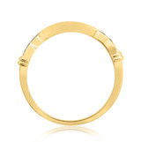 Photo of Bee 1 3/8 Carat T.W. Diamond Oval Solitaire Bridal Set 14K Yellow Gold [BT221YL]