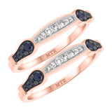 Photo of Bee 1/6 ct tw. Diamond Same Sex Ladies Band Set 14K Rose Gold [WL221R]