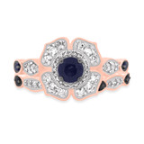 Photo of Farida 1 1/4 CT. T.W. Diamond Fancy Solitaire Bridal Set 10K Rose Gold [BR222R-C000]