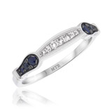 Photo of Bee 1/6 ct tw. Diamond Same Sex Ladies Band Set 10K White Gold [BT221WL]