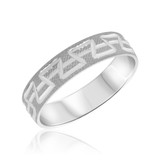 Photo of Annelle Traditional Mens Wedding Band 14K White Gold. [BT330WM]