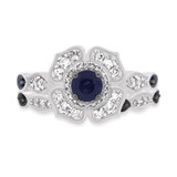 Photo of Farida 1 1/4 CT. T.W. Diamond Fancy Solitaire Bridal Set 14K White Gold [BR222W-C000]