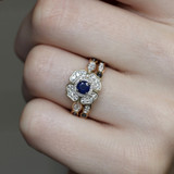 Photo of Farida 1 1/4 CT. T.W. Diamond Fancy Solitaire Bridal Set 14K White Gold [BR222W-C000]