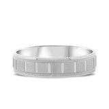 Photo of Liam Traditional Mens Wedding Band 10K White Gold. [BT331WM]