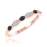 Photo of Farida 1/8 ct tw. Diamond Same Sex Ladies Band Set 14K Rose Gold [BT222RL]