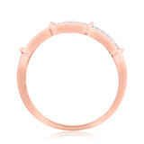 Photo of Xiamara 3/4 ct tw. Blue Diamond Round Solitaire Trio Set 10K Rose Solid Gold [BT219RM]