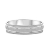 Photo of Caleb Traditional Mens Wedding Band 14K White Gold. [BT333WM]