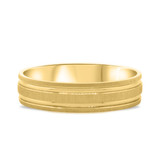 Photo of Caleb Traditional Mens Wedding Band 14K Yellow Gold. [BT333YM]