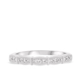 Photo of Xiamara 3/4 ct tw. Blue Diamond Round Solitaire Trio Set 10K White Solid Gold [BT219WL]