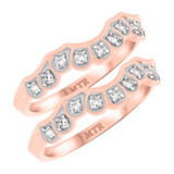 Photo of Aziza 1/3 ct tw. Diamond Same Sex Ladies Band Set 10K Rose Gold [WL223R]