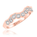 Photo of Aziza 1/3 ct tw. Diamond Same Sex Ladies Band Set 10K Rose Gold [BT223RL]