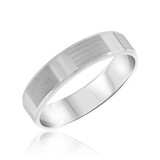 Photo of Jasper Traditional Mens Wedding Band 10K White Gold. [BT334WM]