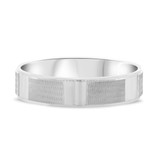 Photo of Jasper Traditional Mens Wedding Band 14K White Gold. [BT334WM]