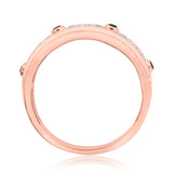 Photo of Fatima 1 3/4 ct tw. Black Diamond (Treated) Oval Solitaire Trio Set 10K Rose Gold [BT220RM]