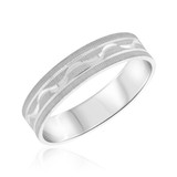 Photo of Frances Traditional Mens Wedding Band 14K White Gold. [BT335WM]