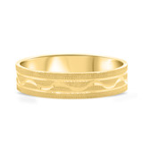 Photo of Frances Traditional Mens Wedding Band 14K Yellow Gold. [BT335YM]