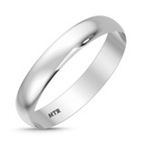 Photo of Hudson -4mm Classic Ladies Band 10K White Gold [BT343WL]