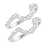 Photo of Mauve 3/8 ct tw. Diamond Same Sex Ladies Band Set 14K White Gold [WL225W]