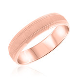 Photo of Colin Traditional Mens Wedding Band 14K Rose Gold. [BT337RM]