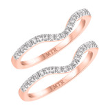 Photo of Coral 1/3 ct tw. Diamond Same Sex Ladies Band Set 10K Rose Gold [WL226R]