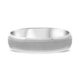 Photo of Colin Traditional Mens Wedding Band 14K White Gold. [BT337WM]