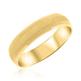 Photo of Colin Traditional Mens Wedding Band 10K Yellow Gold. [BT337YM]