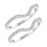 Photo of Coral 1/3 ct tw. Diamond Same Sex Ladies Band Set 14K White Gold [WL226W]