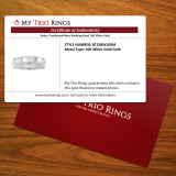 Bailey Traditional Mens Wedding Band 10K White Gold.