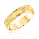 Photo of Bailey Traditional Mens Wedding Band 14K Yellow Gold. [BT338YM]