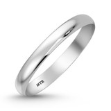 Photo of Hudson Comfort Fit-3mm Classic Ladies Band 10K White Gold [BT348WL]