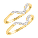 Photo of Rouge 1/4 ct tw. Diamond Same Sex Ladies Band Set 10K Yellow Gold [WL227Y]