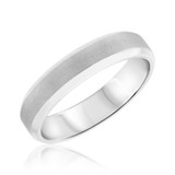 Photo of Baylor Traditional Mens Wedding Band 14K White Gold. [BT340WM]