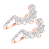 Photo of Orchid 7/8 ct tw. Diamond Same Sex Ladies Band Set 10K Rose Gold [WL228R]