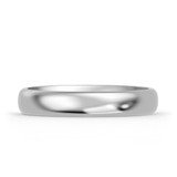 Photo of Hudson -4mm Traditional Mens Wedding Band 10K White Gold. [BT343WM]