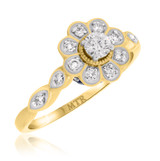 Photo of Aziza 1 1/7 ct tw. Sapphire Round Solitaire Trio Set 14K Yellow Gold [BT223YE-R018]