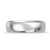 Photo of Hudson-6mm Traditional Mens Wedding Band 14K White Gold. [BT344WM]