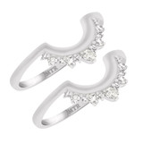 Photo of Lotus 3/8 ct tw. Same Sex Ladies Band Set 10K White Gold [WL229W]
