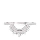 Photo of Lotus 3/8 ct tw. Same Sex Ladies Band Set 10K White Gold [BT229WL]