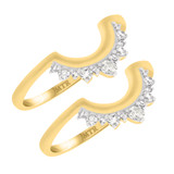 Photo of Lotus 3/8 ct tw. Diamond Same Sex Ladies Band Set 10K Yellow Gold [WL229Y]